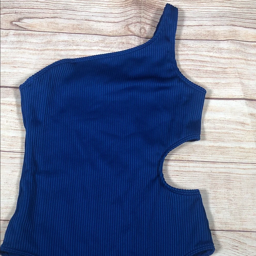 abercrombie kids‎ One-Shoulder Cutout One-Piece Swimsuit - Navy